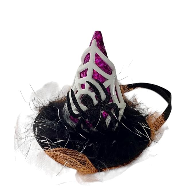  Chapéu Halloween aplique fantasminha brilhante